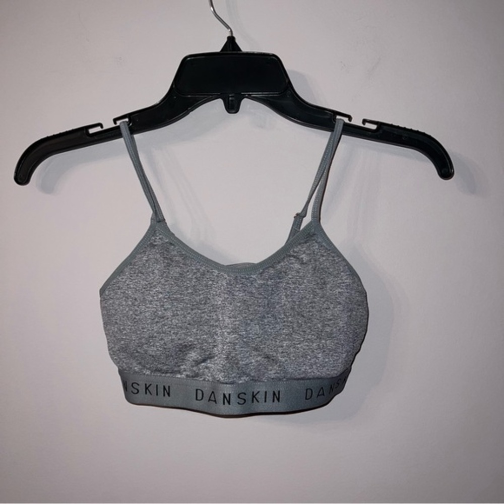 Grey padded sports bra danskin intimates Small